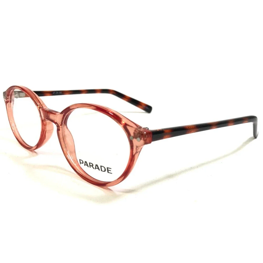 Parade Eyeglasses Frames 1724 PEACH/TORTOISE Round Full Rim 47-20-130